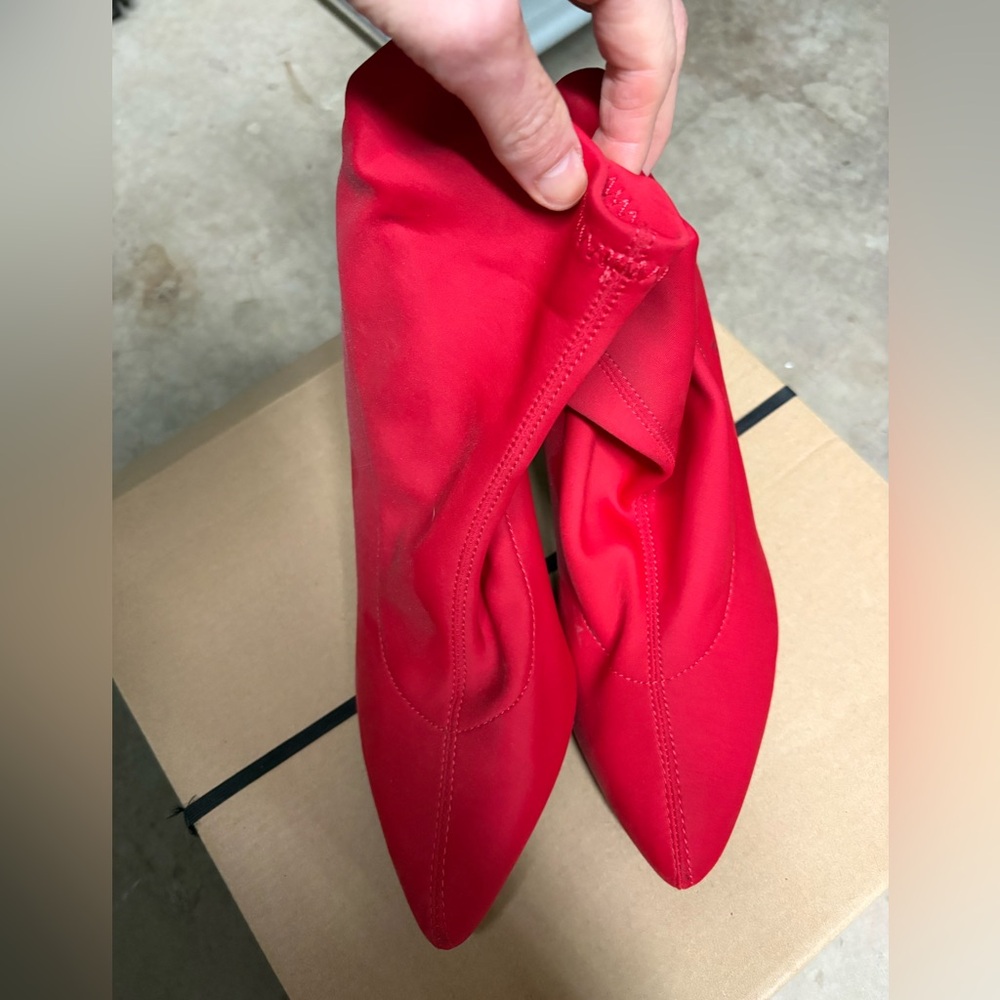 A new day Vibrant Red Heeled Boots